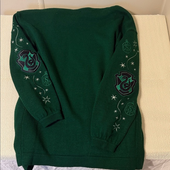 Harry Potter Slytherin Oversized Girls Open Cardigan SM - Picture 10 of 12